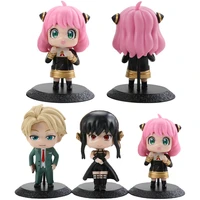 6pcsset anime spy%c3%97family anya forger yor forger pvc action figure spy family twilight collection model doll toys gift