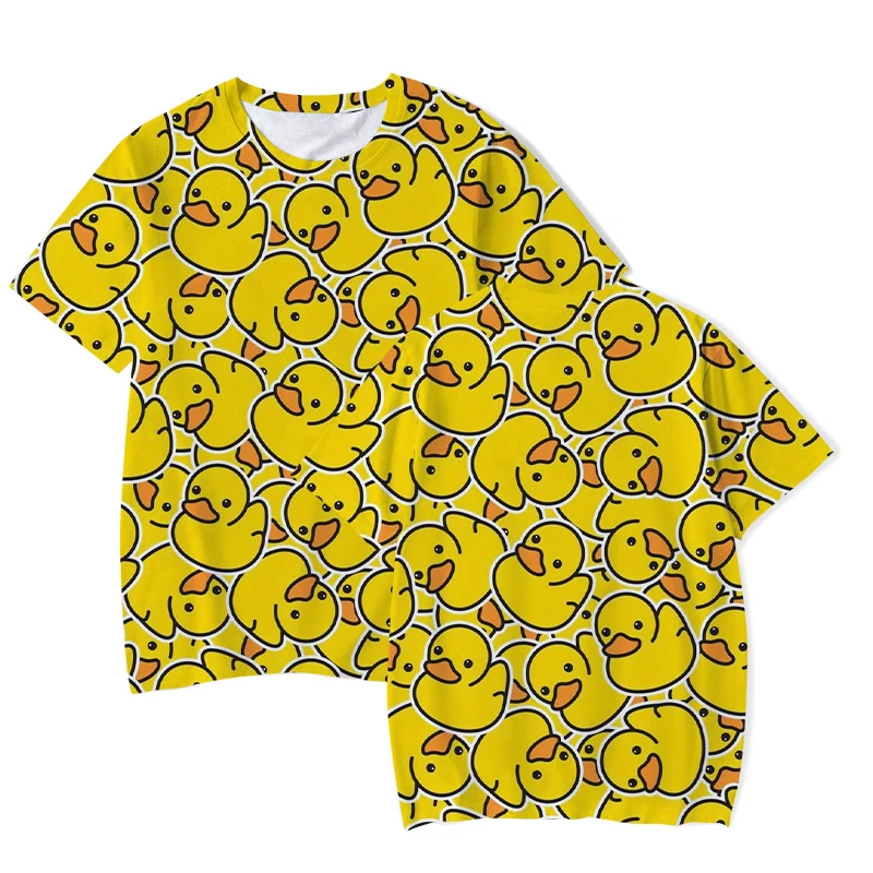 

Duck Panda 3D Print T-shirt Summer Women Man Funny Tees Fashion Streetwear Short Sleeve Harajuku Kids T Shirts Oversized Y2k Top