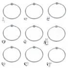 MC дельфин, листья, лиса, сердце, дом, подвески, бусины, подходят для оригинальных 17-21 см змеи, ювелирные браслеты аксессуары pulsera plata Hearts Ones