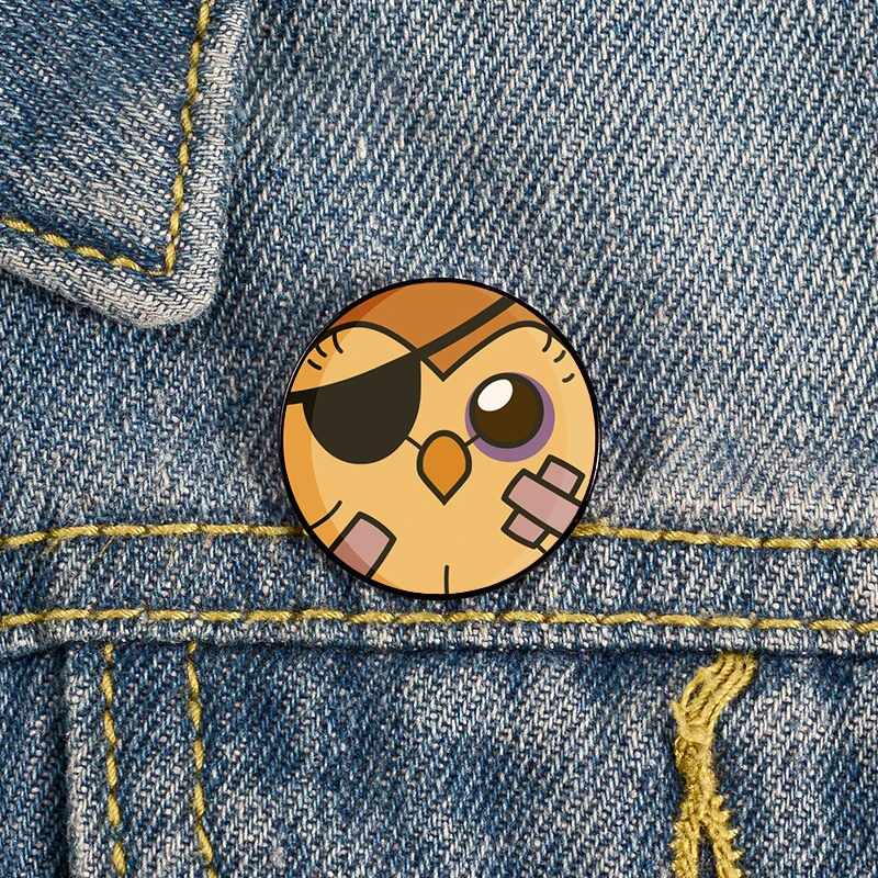 hooty owl house printed pin custom funny brooches shirt lapel bag cute badge cartoon cute jewelry gift for lover girl friends free global shipping