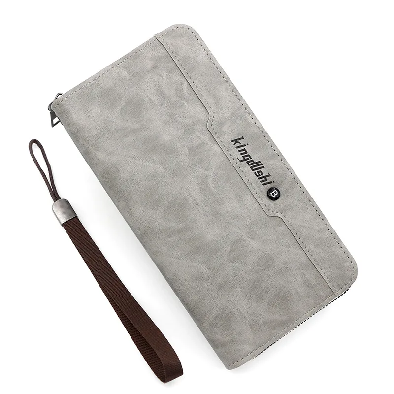 2023 New Men Wallet Business ID Card Bag Slim Fashion Women Purse High Quality Phone Pocket Clip PU Bank Money Long Purses