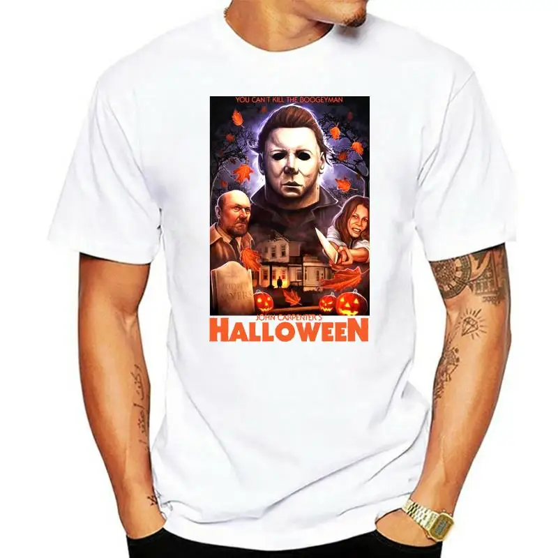 

Michael Myers Mask Halloween Trick Or Treat T Shirt Men's Black Cotton Tee Cool Casual pride t shirt men Unisex Fashion tshirt