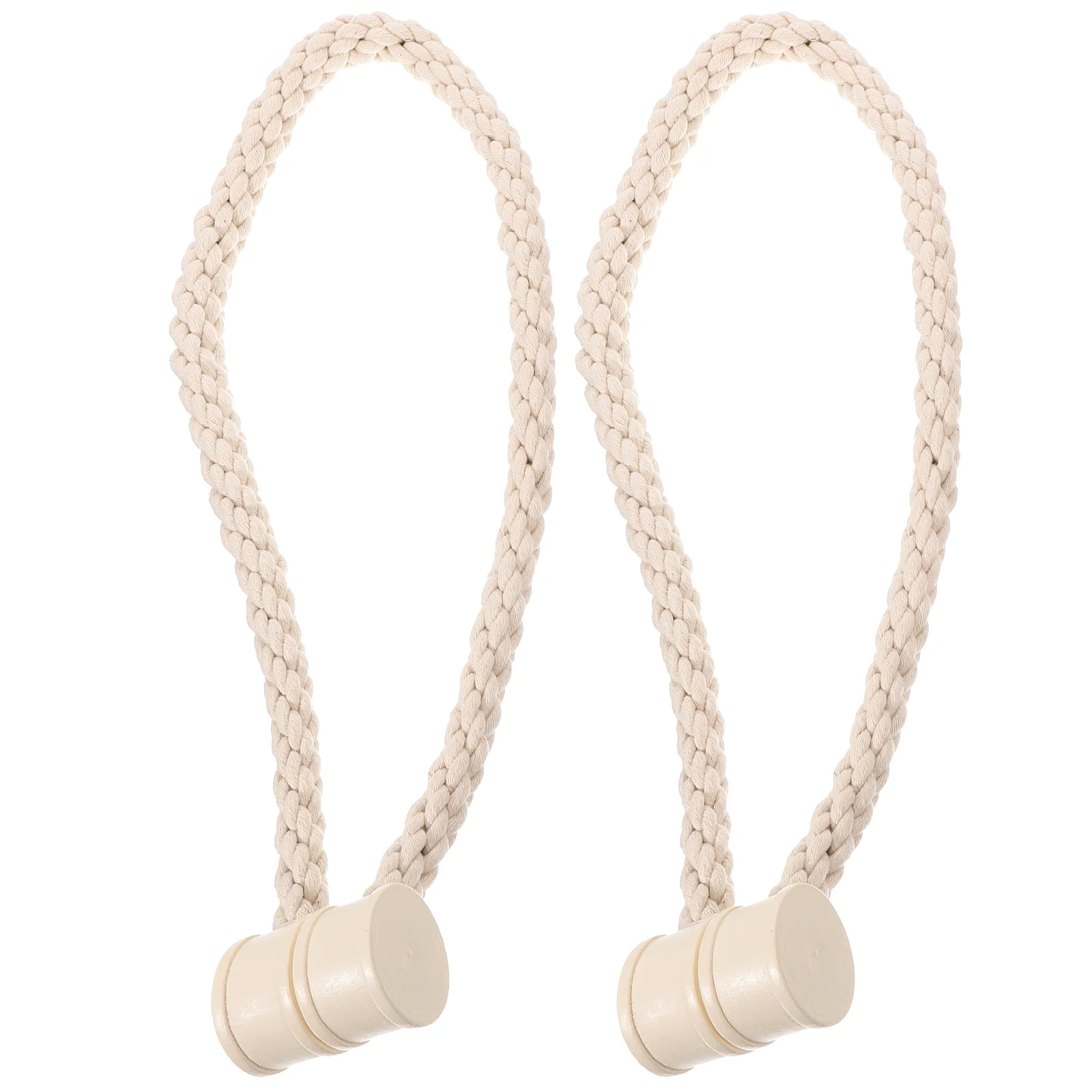 

Curtain Magnetic Button Drape Tie Backs Woven Rope Cotton Tiebacks Decorative Boho Home