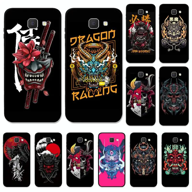

Japanese Samurai Demon Mask Phone Case for Samsung J 4 5 6 7 8 prime plus 2018 2017 2016 J7 core