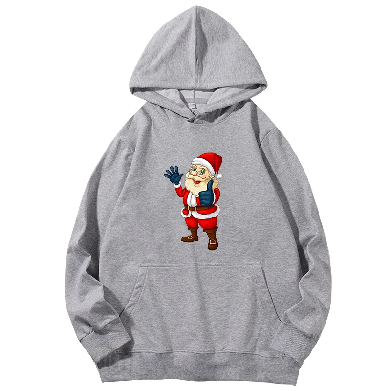 Animated christmas Merry christmas and happy new year women's winter blouse graphic sweatshirts Spring Autumn clothes for women