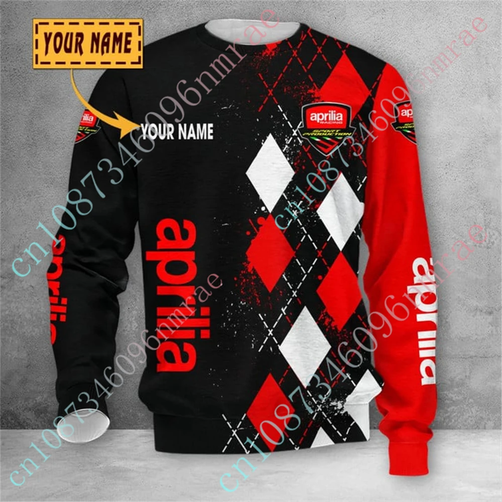 Свитшот Aprilia в стиле Харадзюку с круглым вырезом и длинным рукавом одежда унисекс