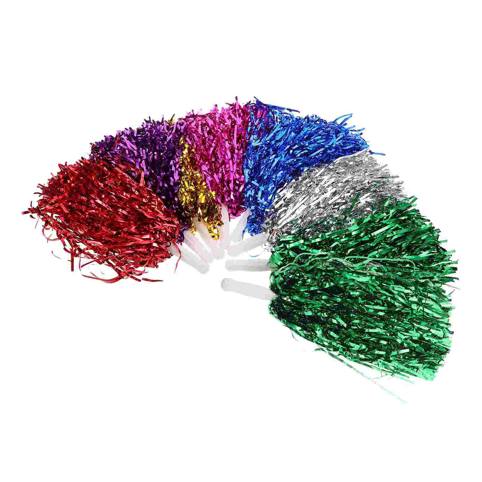 12 шт. блестящие помпоны для болельщиков принадлежности веселья аксессуары
