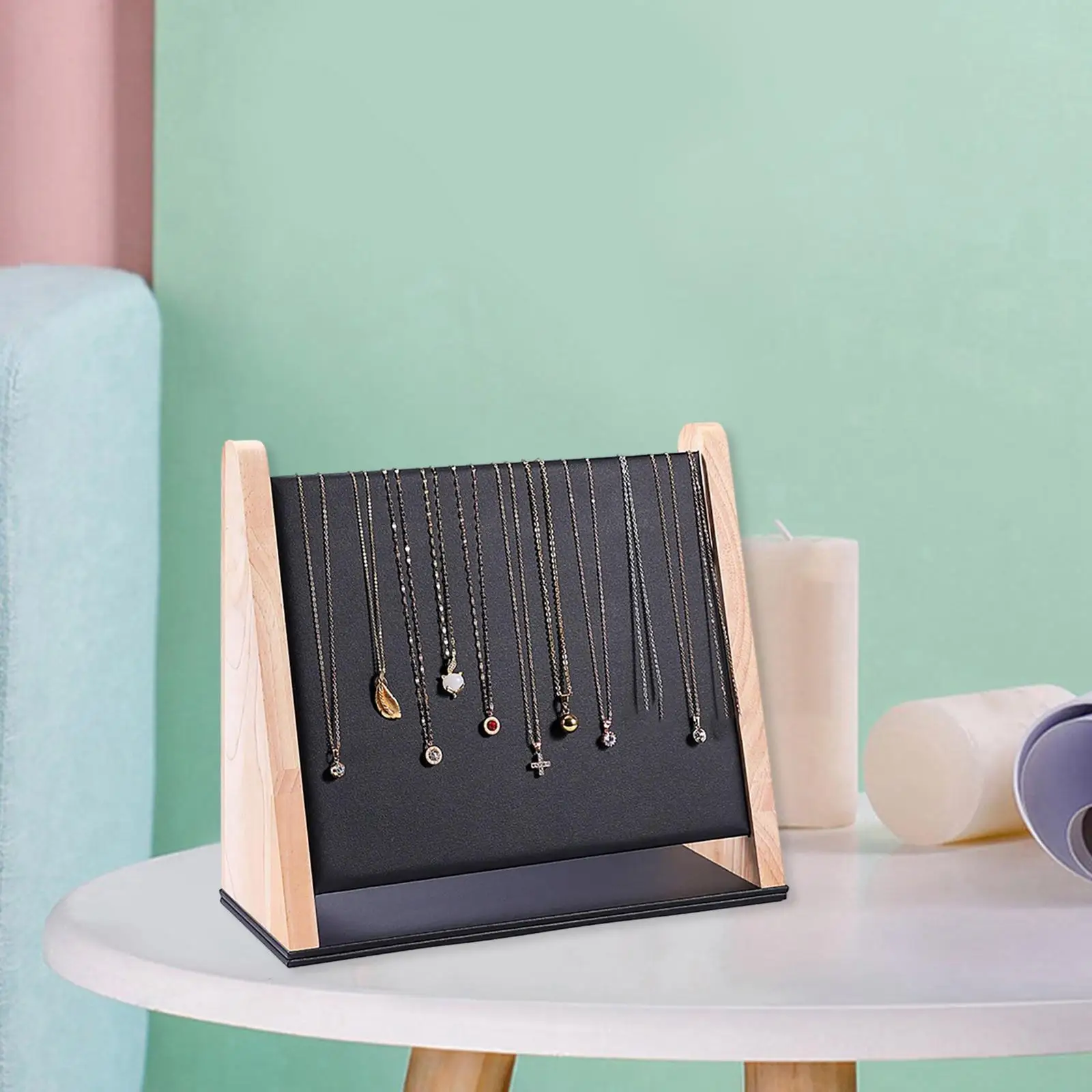 Jewelry Stand Rack Jewelry Holder Decor Packaging Case Portable PU Leather Earring Ring Necklace Jewellery Organizer Women Gifts