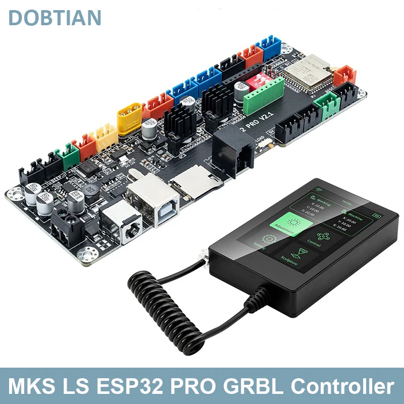 

Контроллер MKS LS ESP32 PRO GRBL TMC2209 Драйвер WIFI Bluetooth с сенсорным экраном для лазерного гравера Twotrees TTS-55/10 PRO
