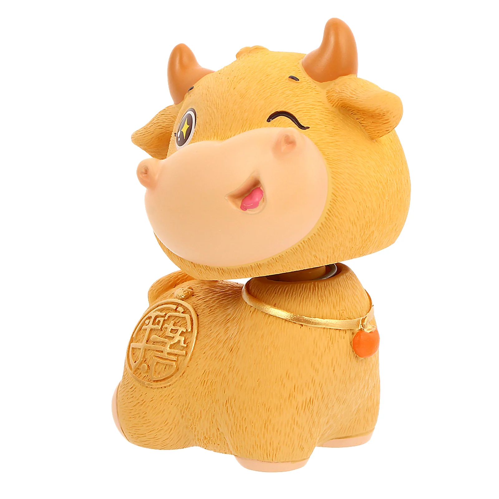 

Cowyear New Figure 2021 Chinese Animal Figurine Zodiac Head Shaking Desk Christmas Gifts Collectibledecorations Resin Car