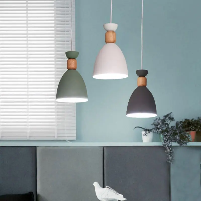 Светодиодная Подвесная лампа в скандинавском стиле прикроватный светильник