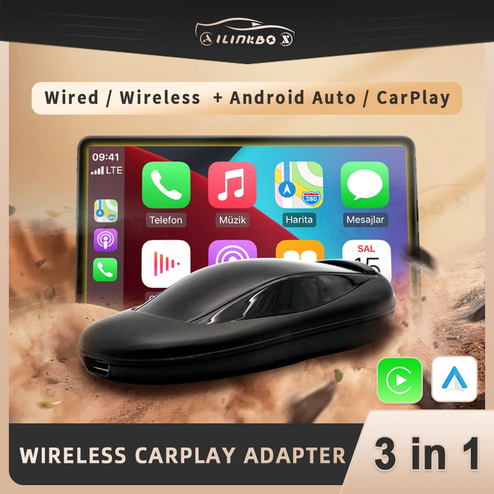 Ailinkbox CarPlay Wireless Android Auto Adapter Car Play Dongle A7 For Volkswagen Mazda Kia Volvo Citroen Nissan Mercedes Volvo