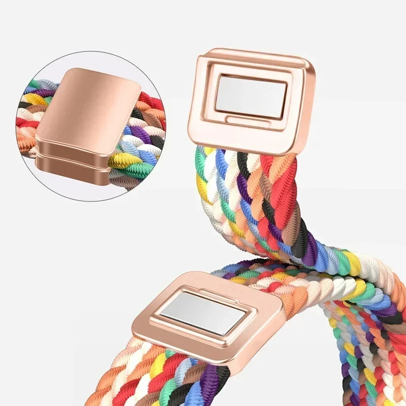Тонкий плетеный ремешок для Apple Watch Band 40 мм 41 44 45 38 46 49 Браслет iWatch Series se 7 6 8 9 10 Ultra2