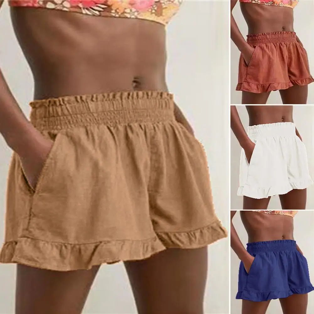 

Shorts Loose-fitting Beach Shorts High Waist Pockets Short Pants