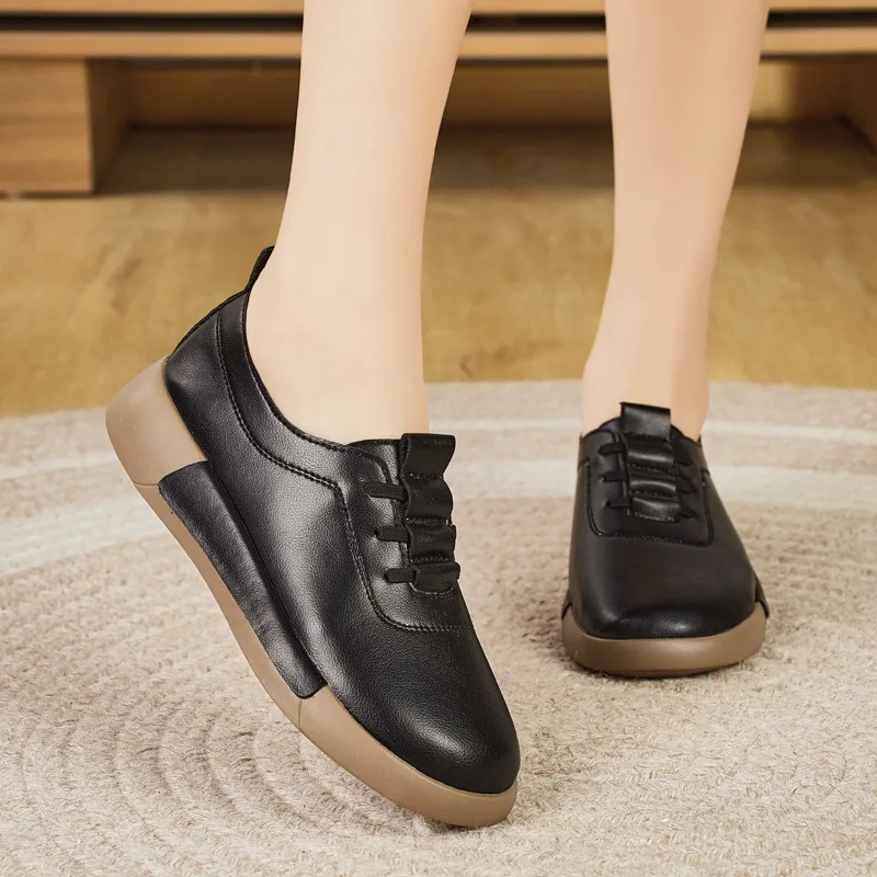 Koznoy 3 см 2025 г. женские туфли на плоской подошве из коровьей кожи осенние