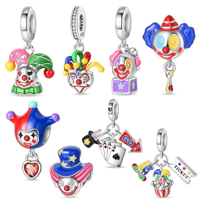 Новинка из серебра 925 пробы Джокер покер очаровательные бусины подходят для Pandach