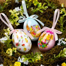 7cm Easter Egg Bunny Easter Decorations 2022 Egg Ornaments Home Decor Emperor Restart Egg Gifts Easter Decorations for Home