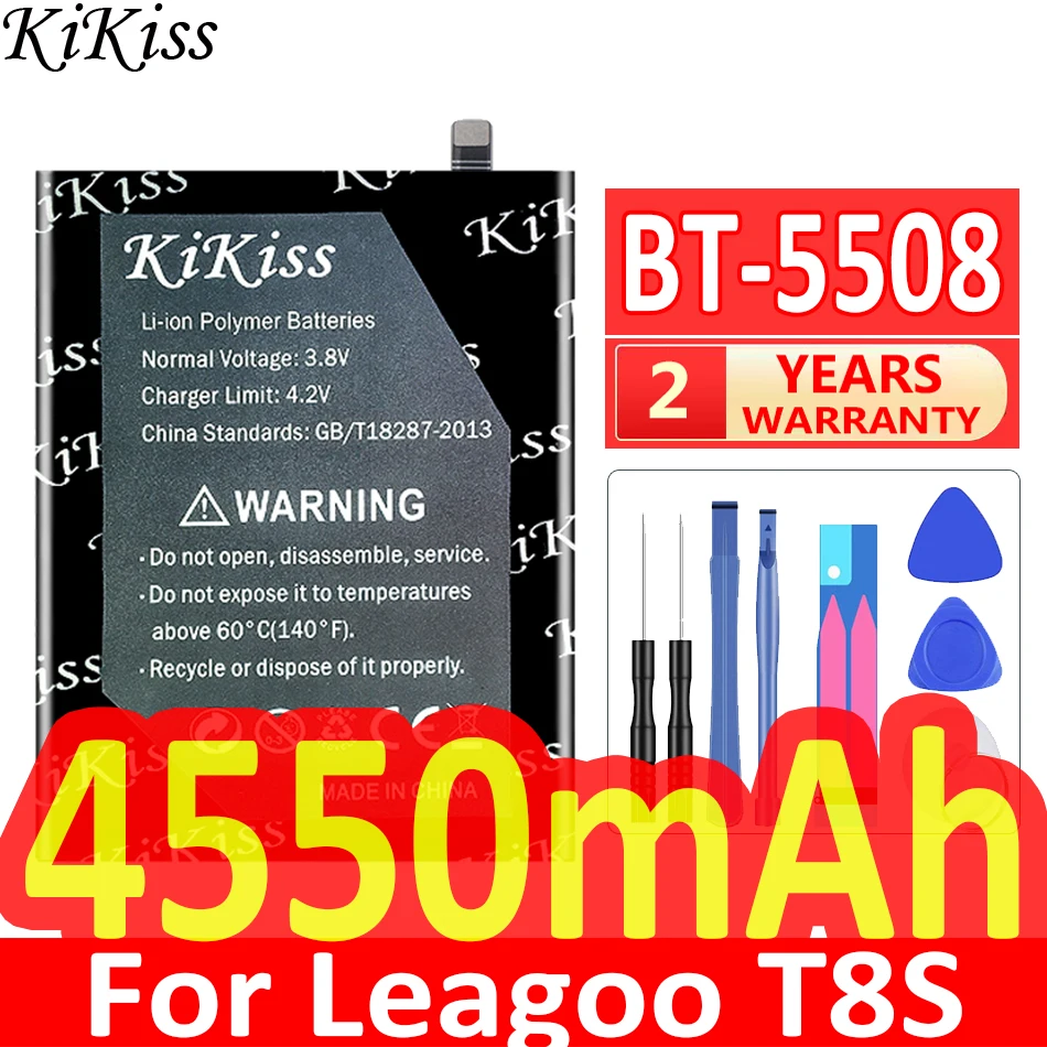 

KiKiss новый аккумулятор 4550 мАч BT-5508 для Leagoo T8S мобильный телефон высокое качество + код отслеживания