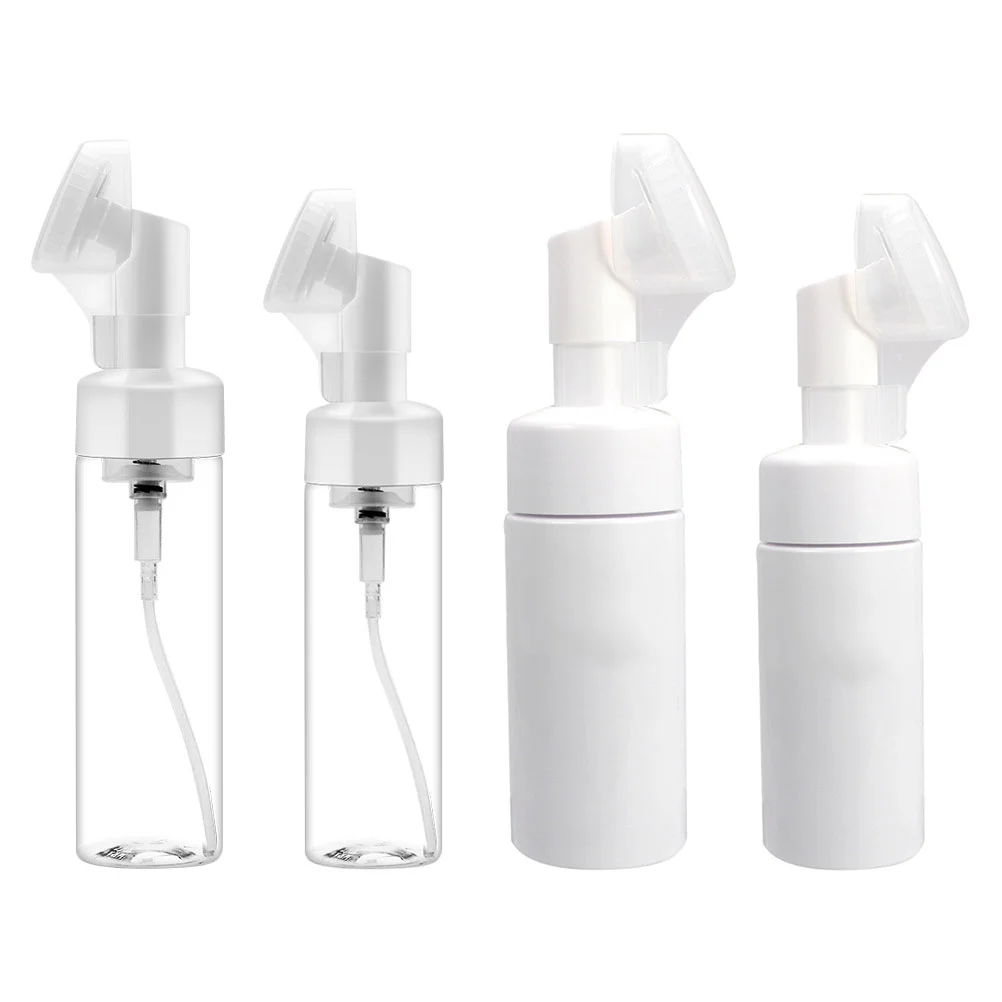4 Pcs Travel Toiletries Containers Silicone Size Plastic Go Pump Bottle Foaming Soap