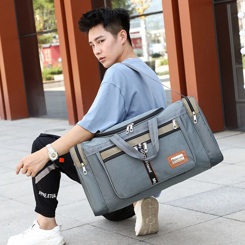

Oxford Fitness Bag Large Capacity Yoga Sports Backpack Waterproof Multifunctional Wear-resistant with Zipper for Travel Swimming