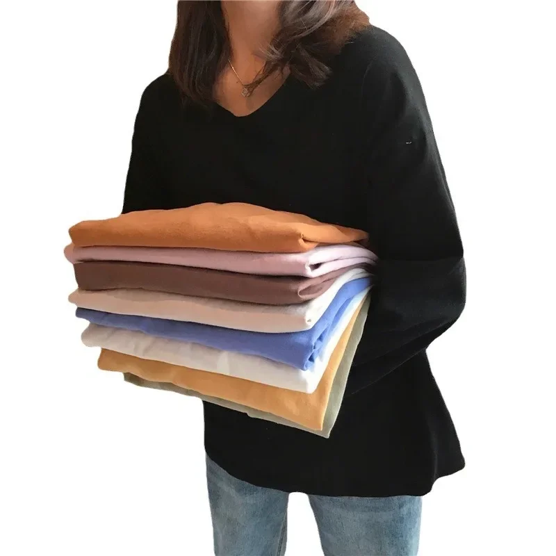 Осенняя новинка Ins футболка с длинным рукавом женская в корейском стиле