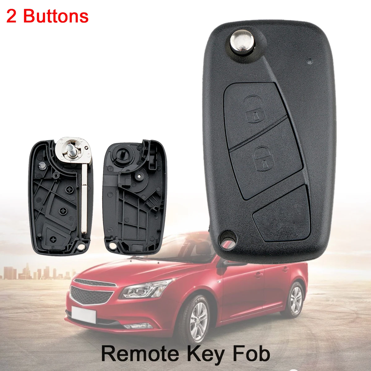 

2 Buttons Car Key Fob Case Shell Replacement Flip Folding Remote Cases Cover Fit for Fiat Punto Ducato Panda Idea Bravo Doblo