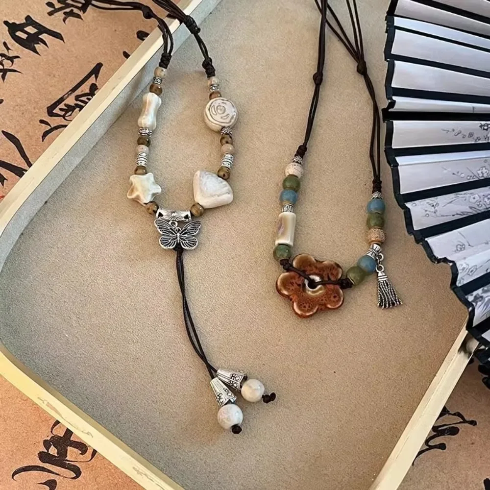 Новое керамическое ожерелье из бисера в этническом стиле оригинальная