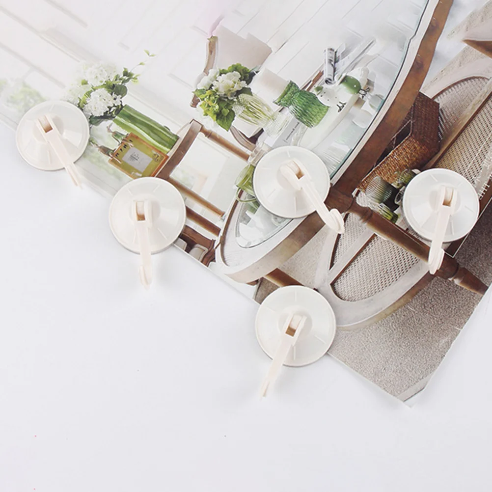 

5/10pcs pack Durable Practical Creative Vacuum Suction Cup Hooks Flexible Suction Cup Hanger Wall Hooks