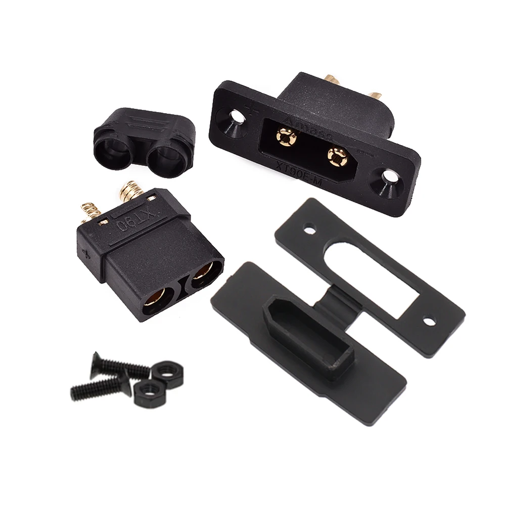 

XT90E-M+XT90H-F Battery Connector Set XT90E Male Plug Gold-Plated Connector DIY Connecting Part for RC Aircraft Drone Tool