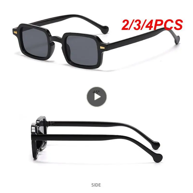 

2/3/4PCS Fashion Gradient Square Square Sunglasses Personality Luxurious Sunglasses Vintage Polarized Gafas De Sol Female Shades