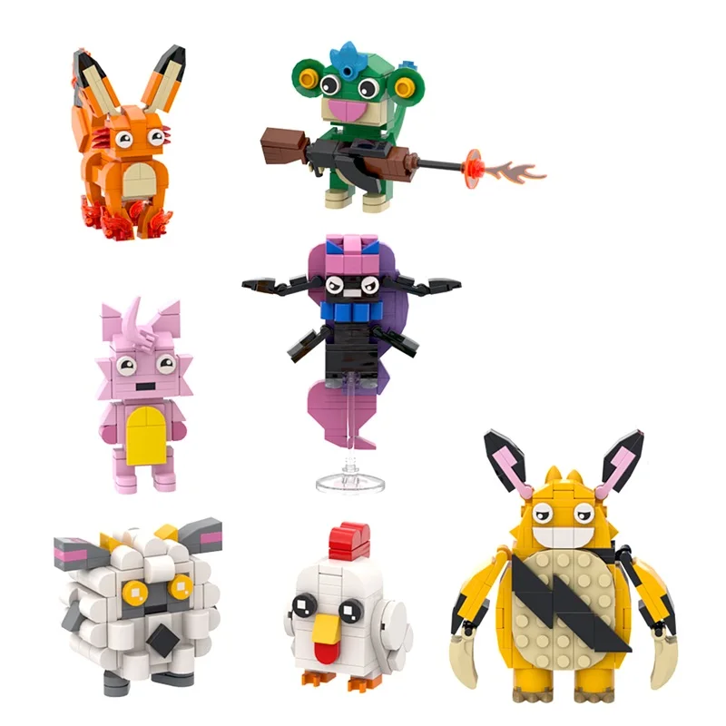 MOC Palworld игровая фигурка куклы строительный блок модель милые гризболт Foxparks Lamball