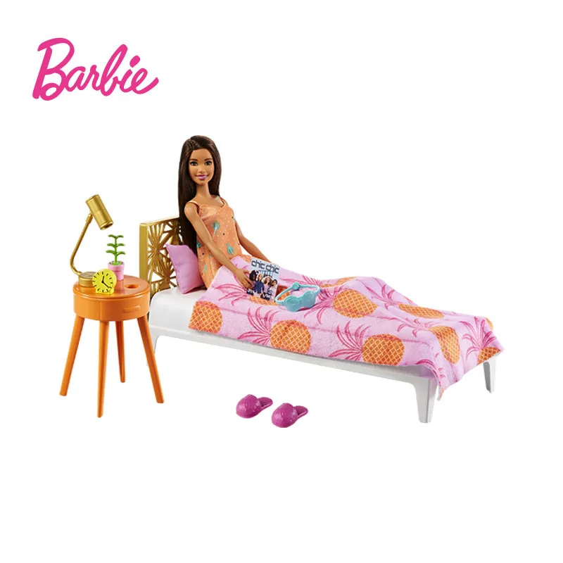 

Оригинальная кукла Барби в спальню, набор для совместных игр, игрушки для девочек, принцесса, игровой домик, детские подарки на день рождения GRG86