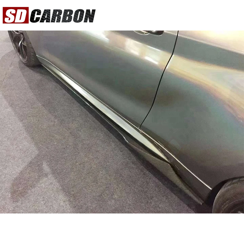 Фото Для BMW M2 F87 M2C: карбоновые накладки на пороги, сплиттеры бампера, расширители колесных арок, боковые панели — тюнинг и аксессуары для автомобиля №2