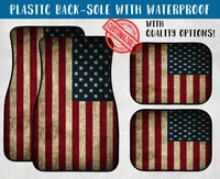 vintage american flag car mat car accessories gift gift for him front and rear car mat set plastic back car floor mat custo