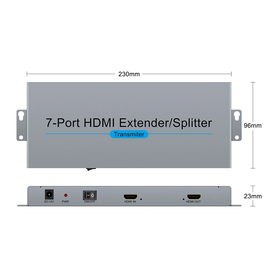 1x7 HDMI удлинитель RJ45 60m разделитель UTP Extend 1080P Cat5e Cat6 HD приемник передатчика для PS4 -