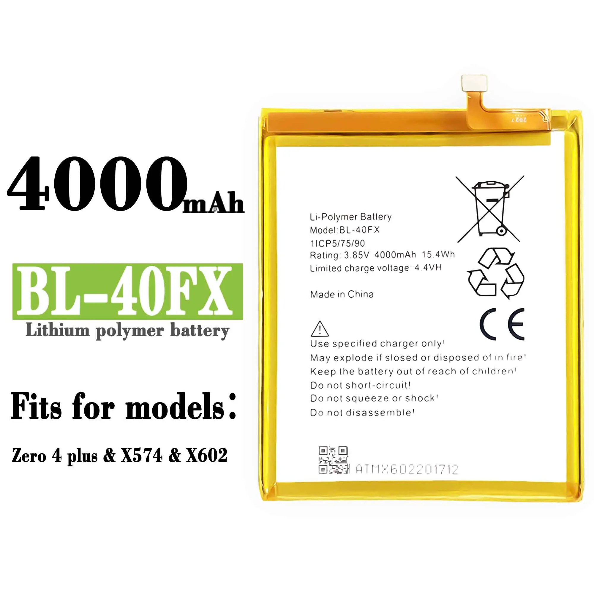 100 new original bl 40fx 4000mah battery for infinix zero 4 plus 4 x602 x574 mobile phone free global shipping