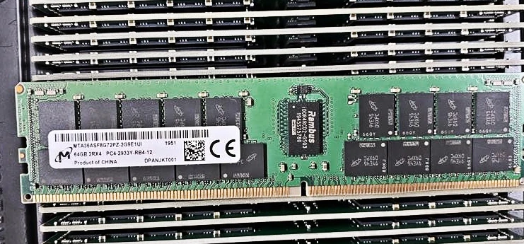 

RAM apply to CRUCIAL 64G 2RX4 PC4-2933Y DDR4 2933 ECC REGLRDIMM server memory module