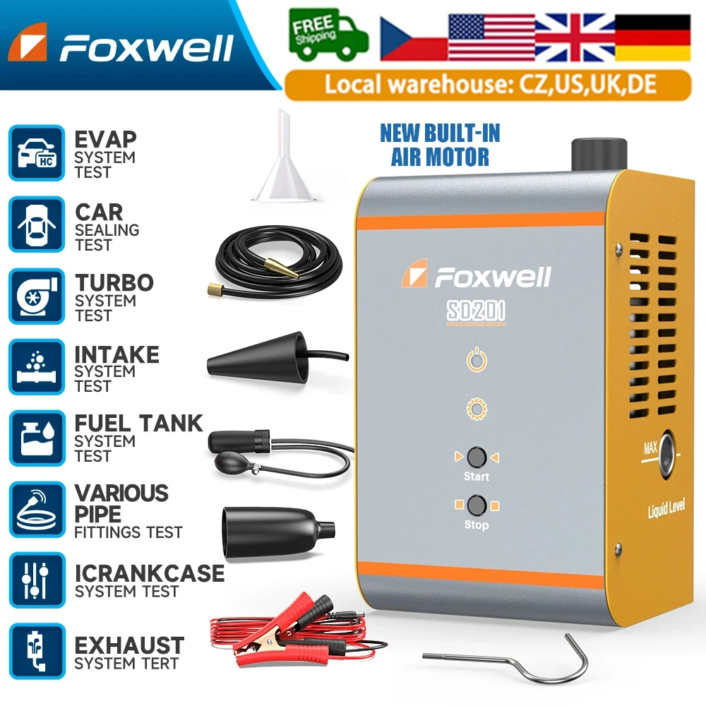 Автомобильный генератор дыма FOXWELL SD201 автомобильный диагностический прибор для