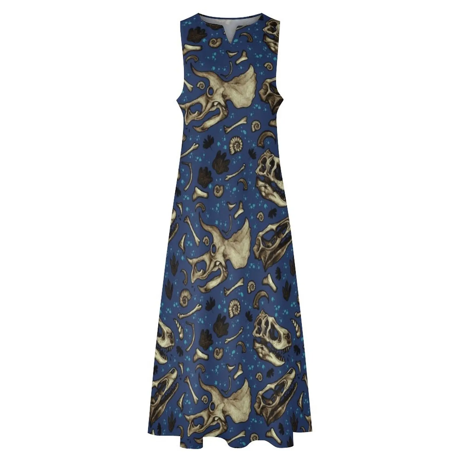 Fossil Bed Pattern - длинное платье с динозаврами вечерние платья для женщин 2025 г.