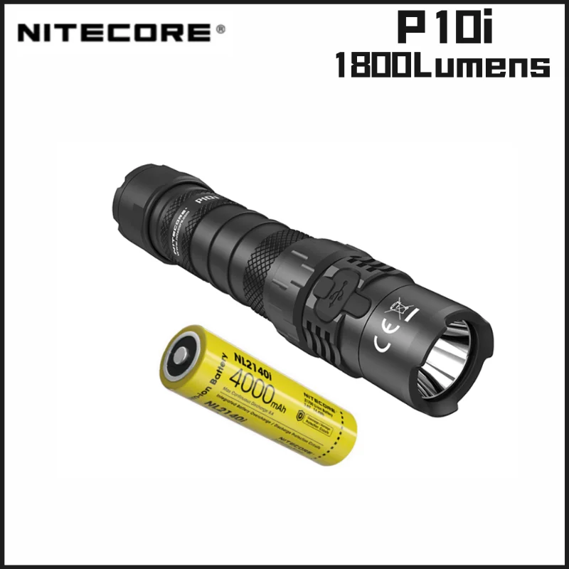 MITECORE P10i LED Flashlight 1800Lumens USB-C Rechargeable i-Generation 21700 Tactical Troch Lantern With 4000mAH Battery