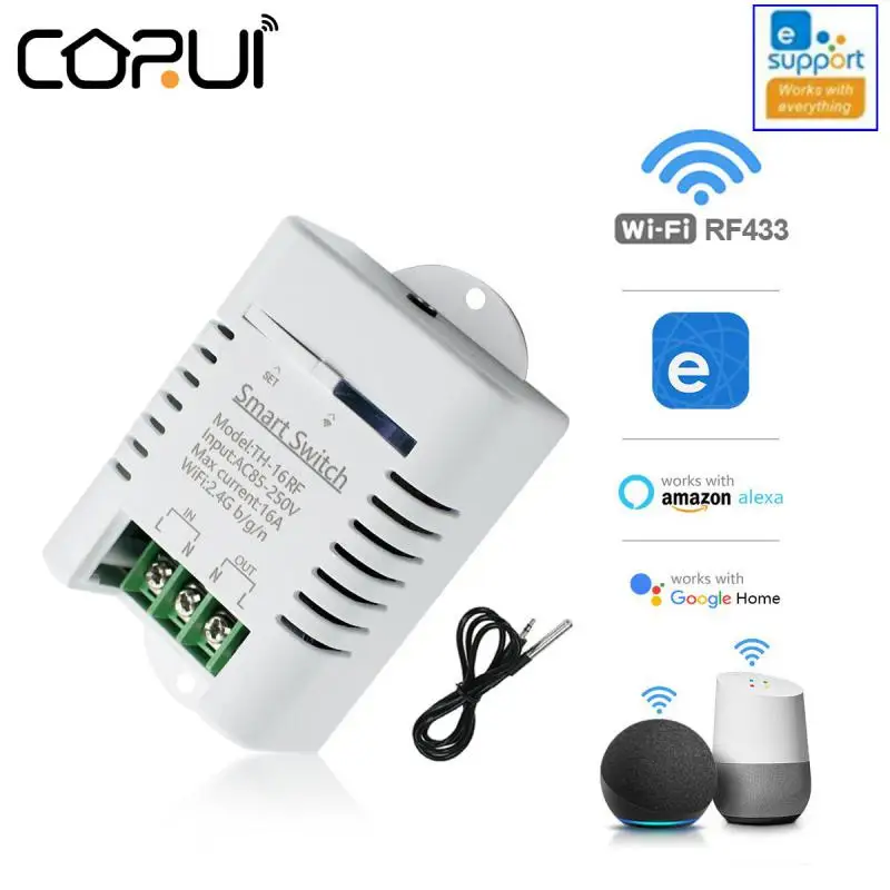 

Смарт-переключатель eWeLink с поддержкой Wi-Fi, 16 А