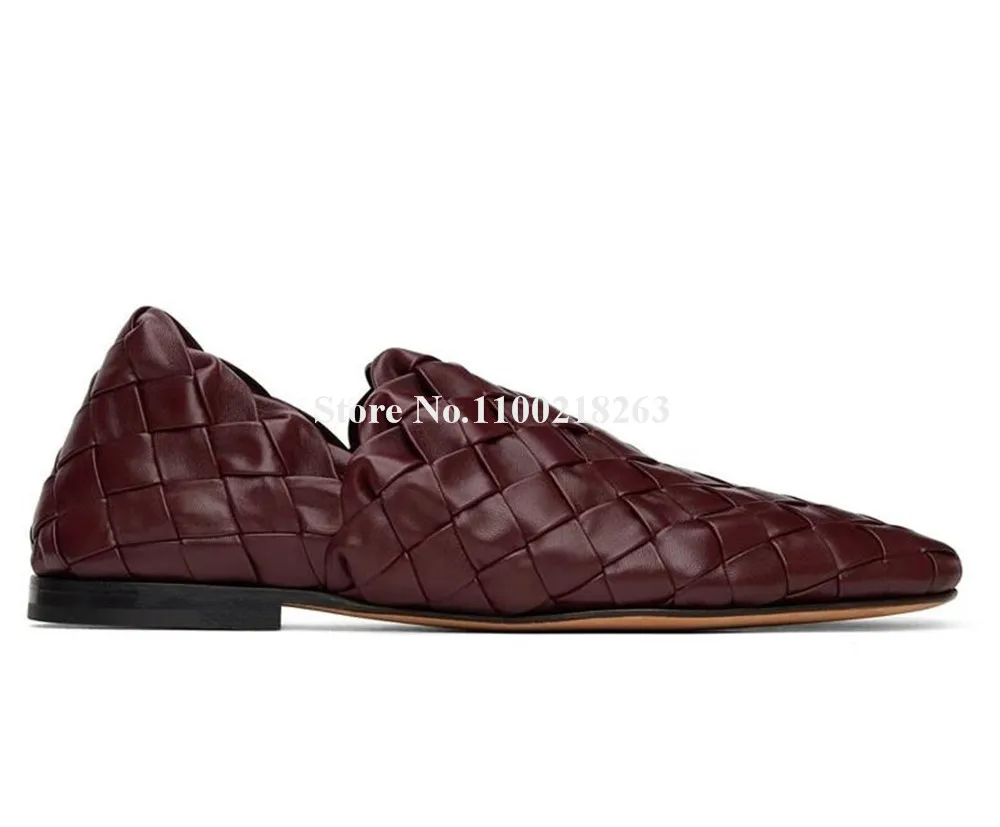 

Мужские ботинки на плоской подошве, темно-красные, бежевые или зеленые ботинки из матовой кожи, с круглым носком, без застежки, в клетку