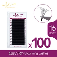 easy fan lashes false eyelash extensions supplies faux mink eyelashes fanning cils auto blooming natural russian volume lash