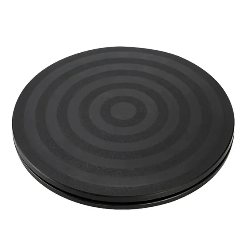 Plato giratorio redondo de plástico negro para bonsái, rueda giratoria de cerámica, escultura de arcilla, práctico, 8 