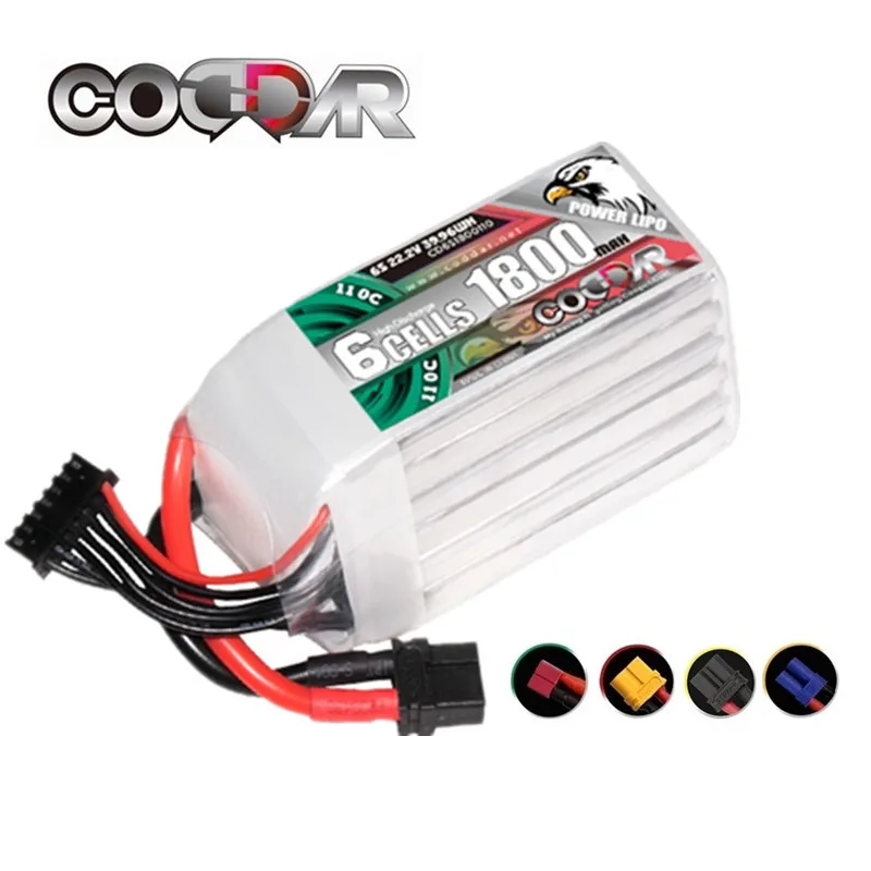 

CODDAR 6S 22.2V 1800mAh 110C Lipo Battery With XT30 XT60 T EC5 Connector for RC Car Truck Airplane FPV Drone Spare Part