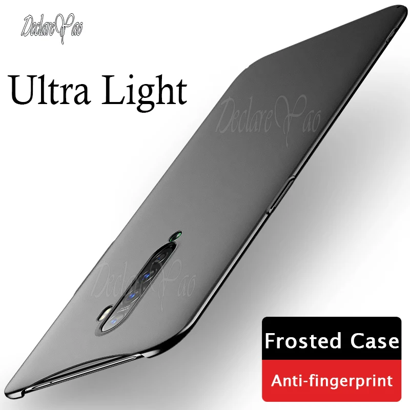 

Чехол Reno 2, оригинальный Ультратонкий матовый чехол для Apple OPPO Reno2 Z, Матовый Жесткий чехол из поликарбоната, чехол для телефона Reno2 F