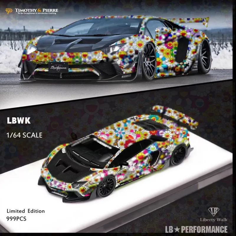 

TP 1:64 resin car model LBWK Lamborghini Aventador wide body sunflower painting
