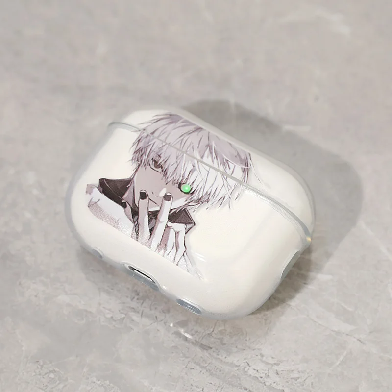 Фото Чехол для наушников Kaneki Ken с мультяшными светящимися глазами для AirPods 1 2 4 Pro 3 2-го поколения Pro2 Ulquiorra cifer Gojo jojo Защитные чехлы №3
