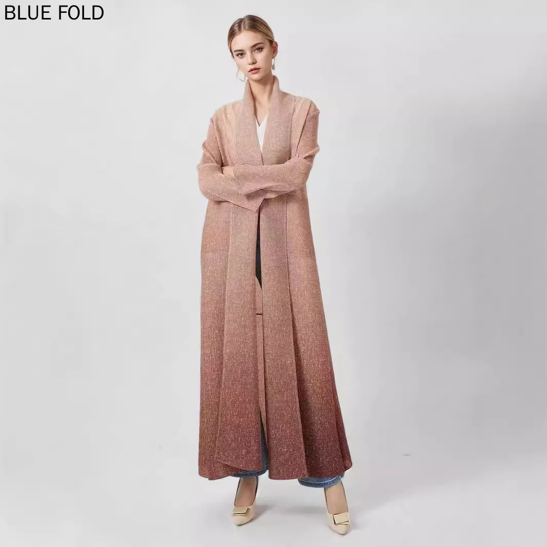 Модная темпераментная женская одежда градиентный цвет кардиган халат с