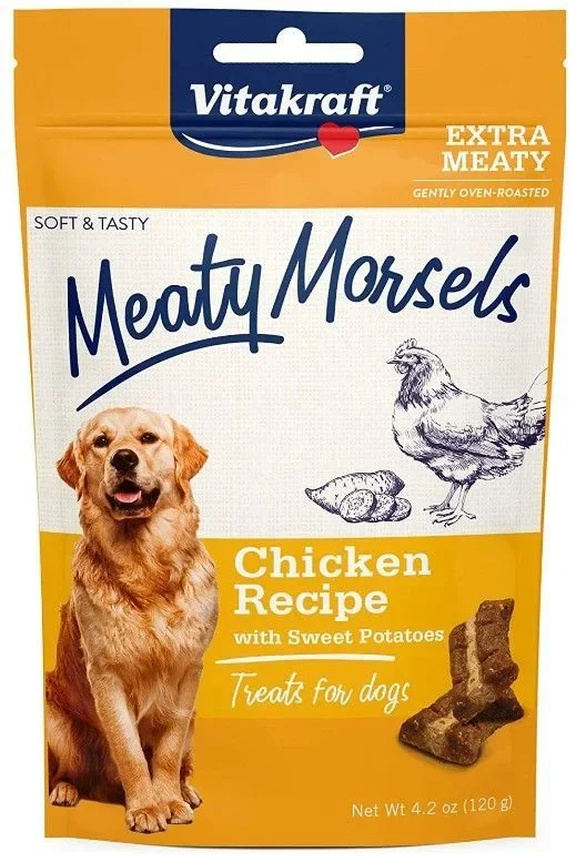 

JMT Meaty Morsels Mini Chicken Recipe with Sweet Potato Dog Treat -4.2oz